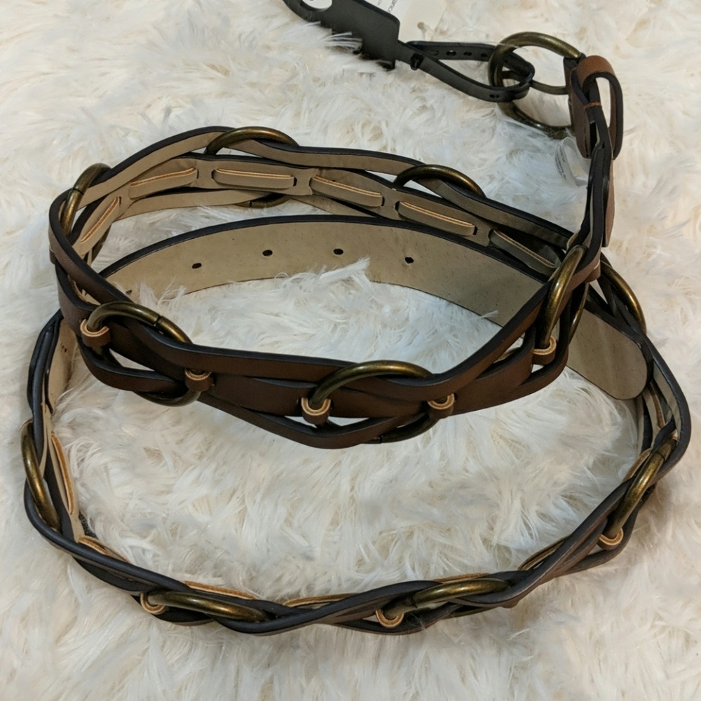 Francesca's Brown & Brass Accessory Belt